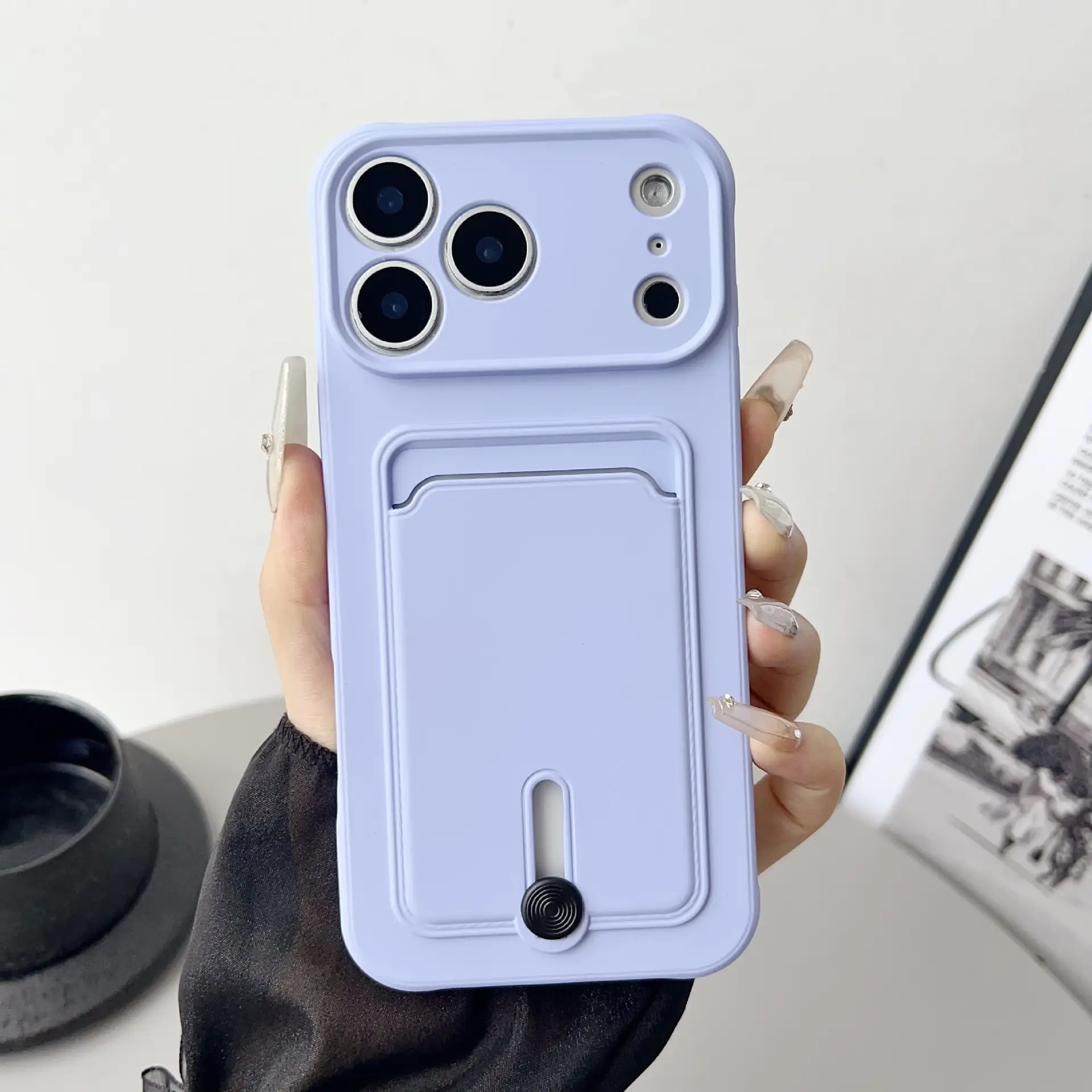 Light Blue iPhone 17 Pro Max Card Holder Case