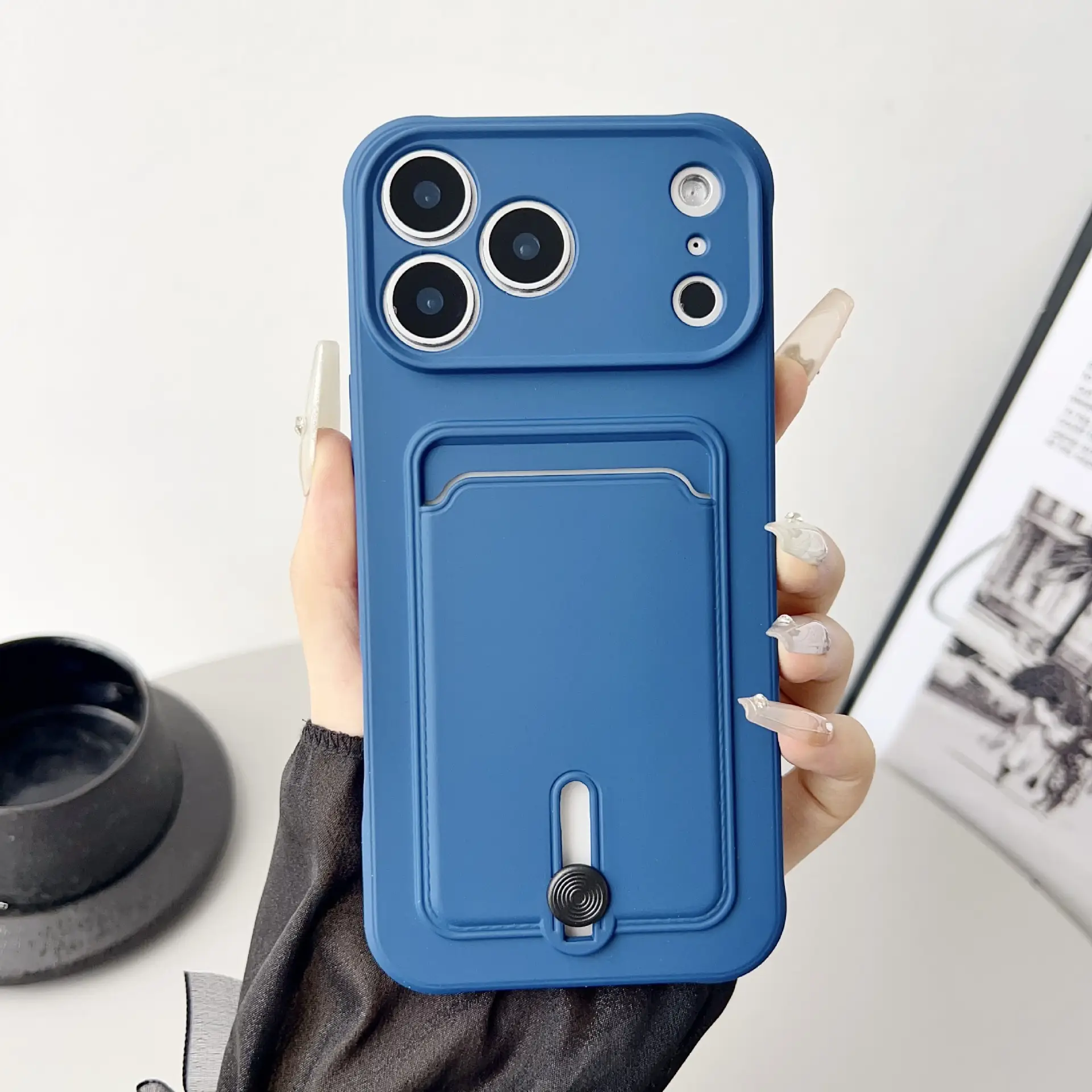 Light Blue iPhone 17 Pro Max Card Holder Case