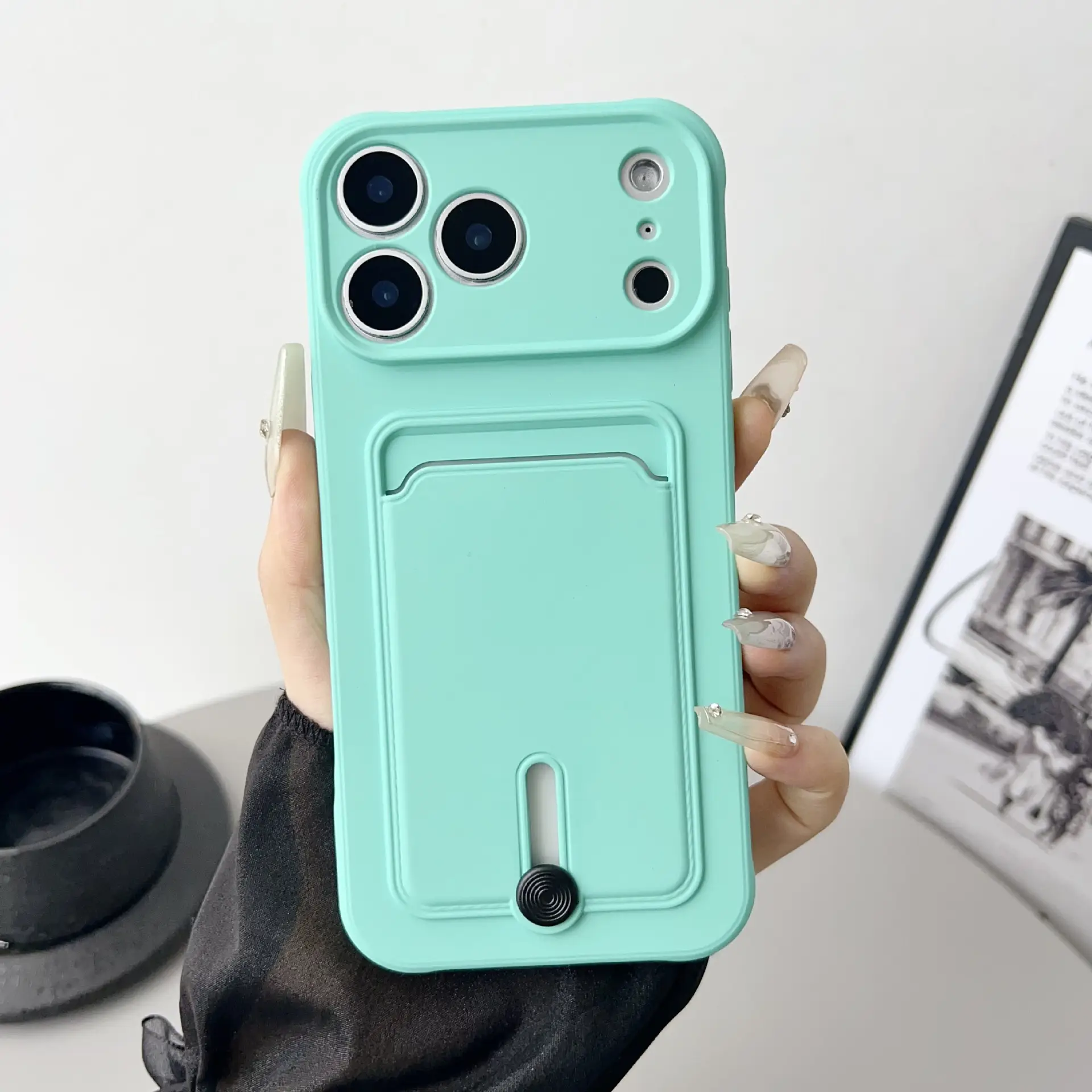 Light Blue iPhone 17 Pro Max Card Holder Case
