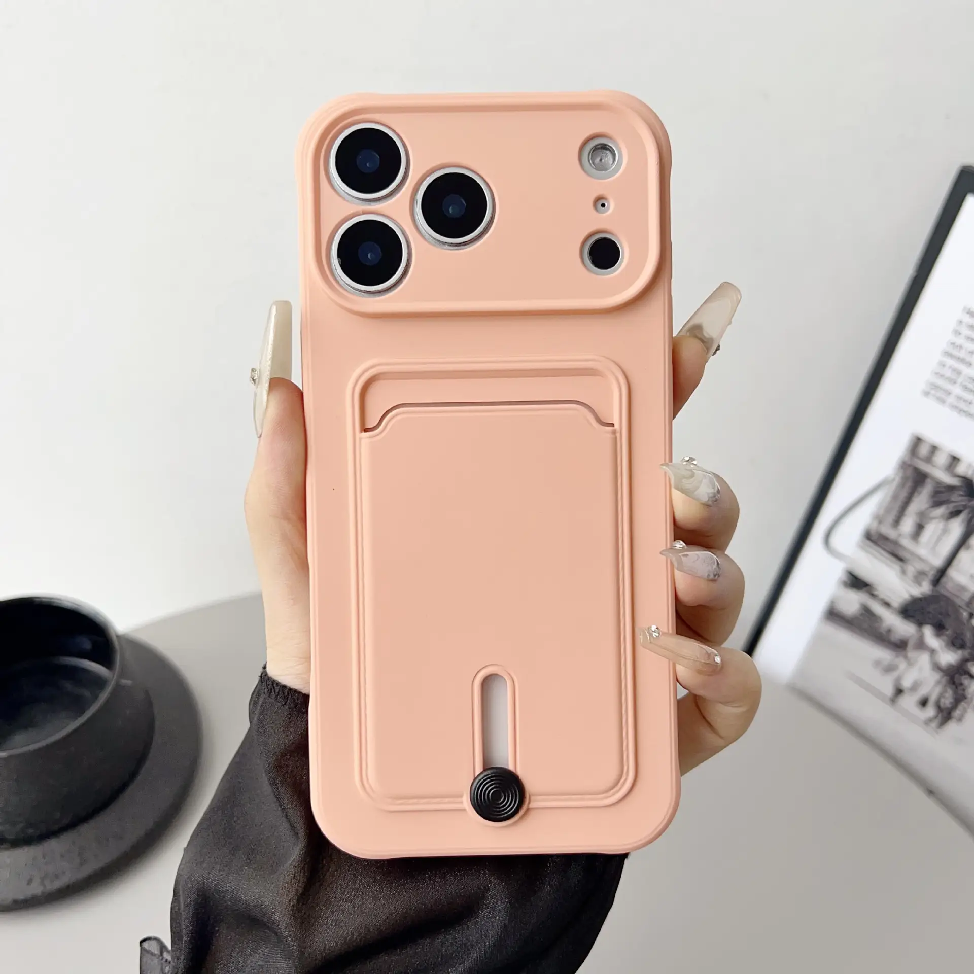 Light Blue iPhone 17 Pro Max Card Holder Case