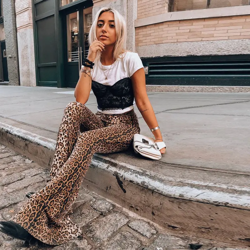 European American Explosive 2025 Leopard Flared Pants - Image 4