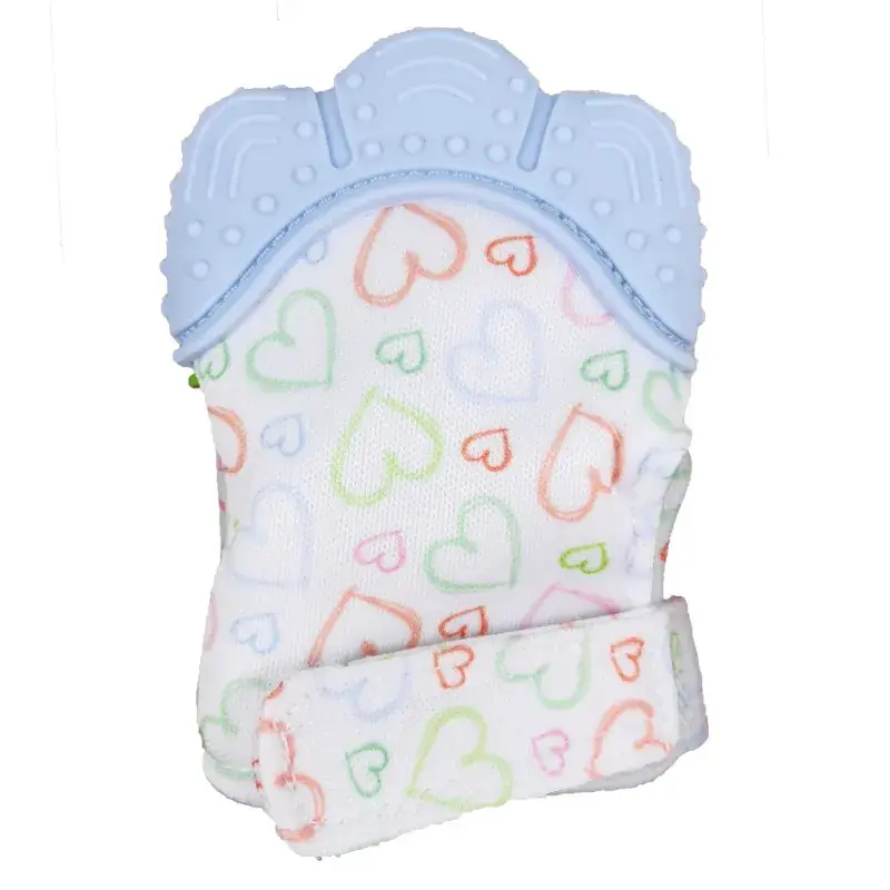Pink Cartoon Baby Silicone Molar Gloves for Anti-Biting
