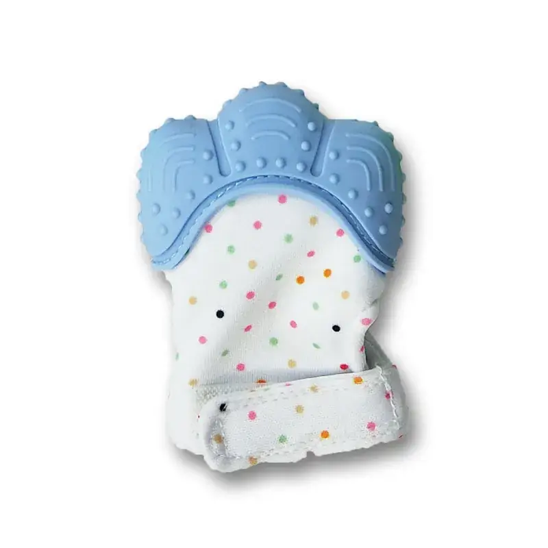 Pink Cartoon Baby Silicone Molar Gloves for Anti-Biting