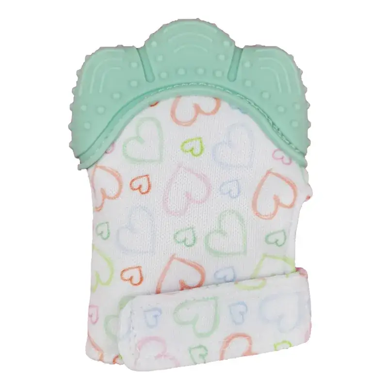 Pink Cartoon Baby Silicone Molar Gloves for Anti-Biting