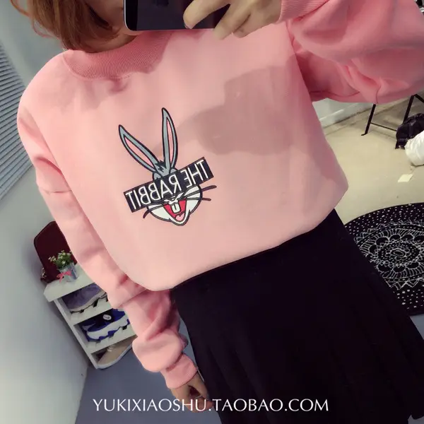 Pink Fleece Long Sleeve T-Shirt for Girls - Image 3