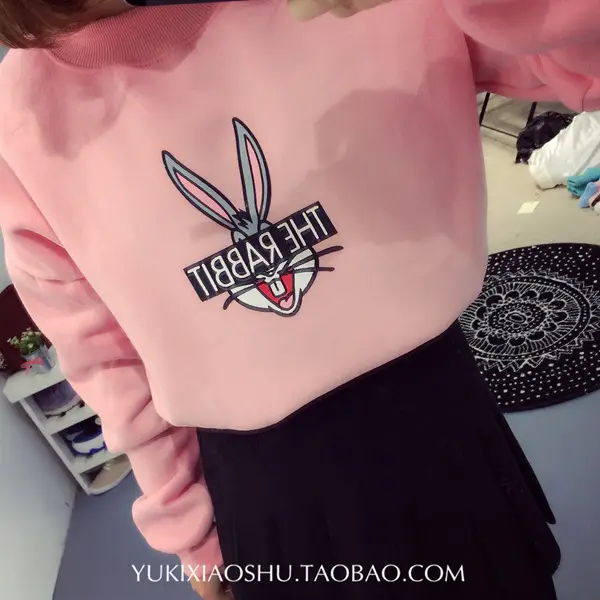 Pink Fleece Long Sleeve T-Shirt for Girls - Image 5