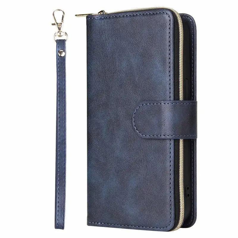Apple 16 Ultra-Thin Mobile Phone Case with 9 Cards Zipper - Image 3