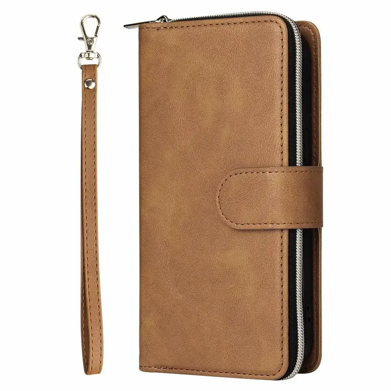 Apple 16 Ultra-Thin Mobile Phone Case with 9 Cards Zipper - Image 4