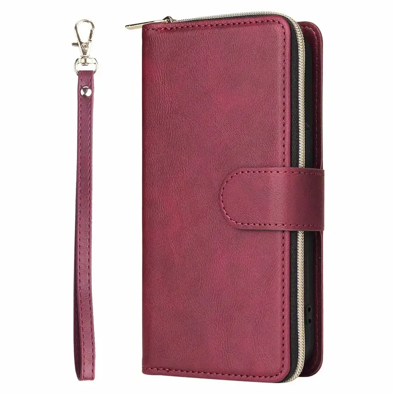Apple 16 Ultra-Thin Mobile Phone Case with 9 Cards Zipper - Image 5