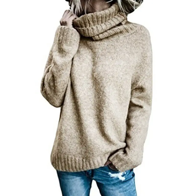 2025 Women's Long Sleeve Knitted Sweaters Grey - Image 7