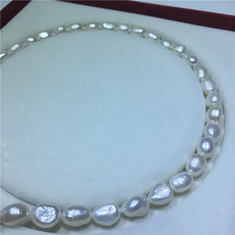 8-9mm Double Sided Light Pearl Necklace Wholesale - Image 5