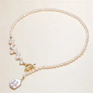 8-9mm Double Sided Light Pearl Necklace Wholesale — feature 15