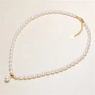 8-9mm Double Sided Light Pearl Necklace Wholesale — feature 19