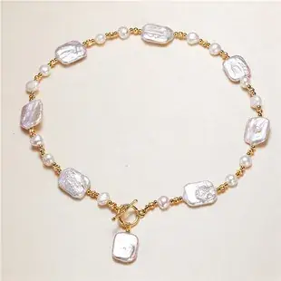 8-9mm Double Sided Light Pearl Necklace Wholesale — feature 21