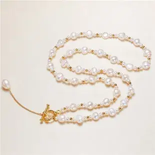 8-9mm Double Sided Light Pearl Necklace Wholesale — feature 25