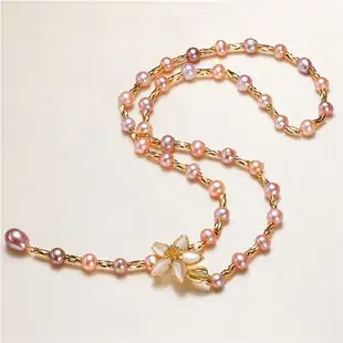 8-9mm Double Sided Light Pearl Necklace Wholesale — feature 3
