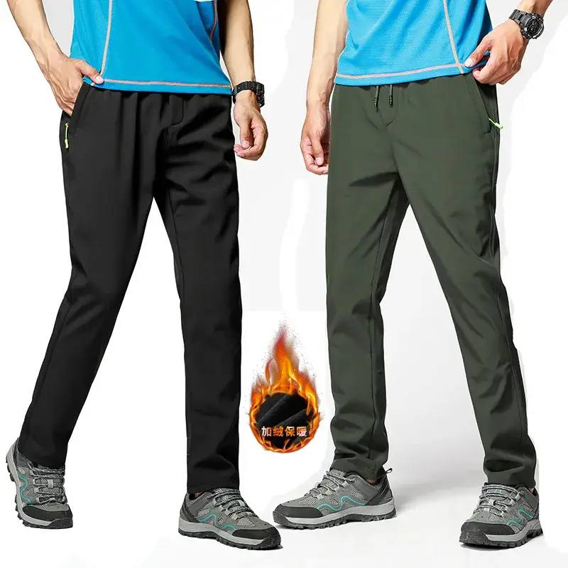 Men Windproof Hiking Pants Waterproof Gray