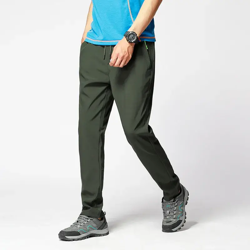 Men Windproof Hiking Pants Waterproof Gray