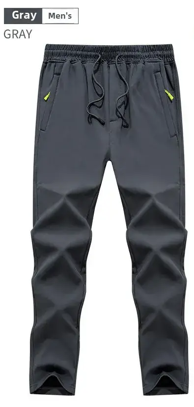 Men Windproof Hiking Pants Waterproof Gray
