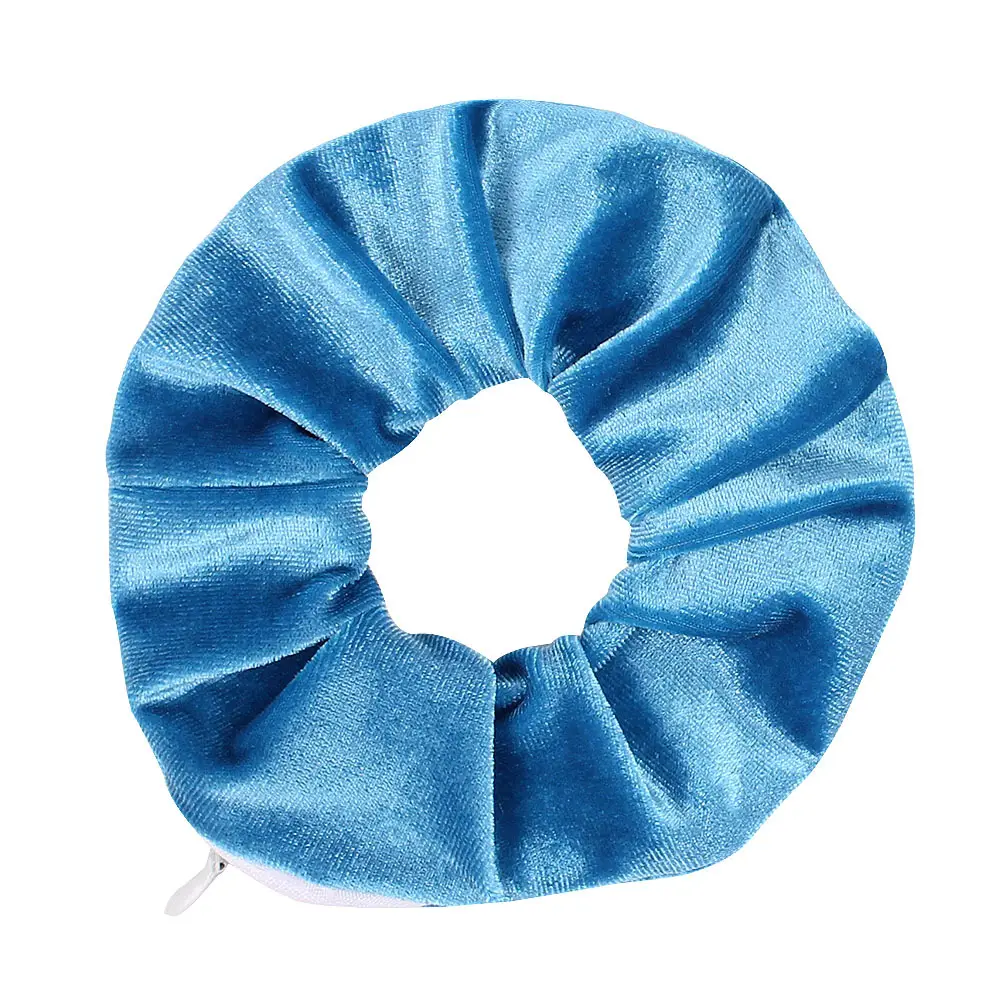Velvet Hair Ring Green Zipper Large Wholesale