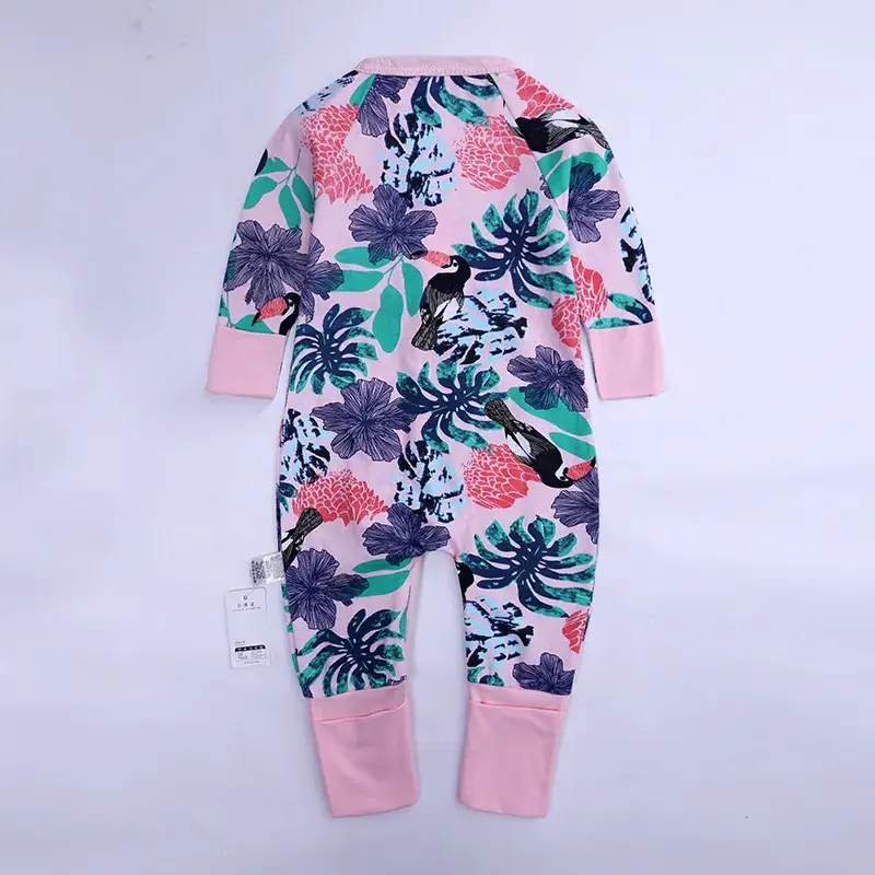 Baby Fleece Pajamas Blue Dolphin Print One-Piece - Image 29