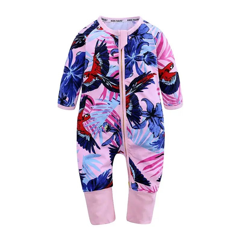 Baby Fleece Pajamas Blue Dolphin Print One-Piece - Image 15
