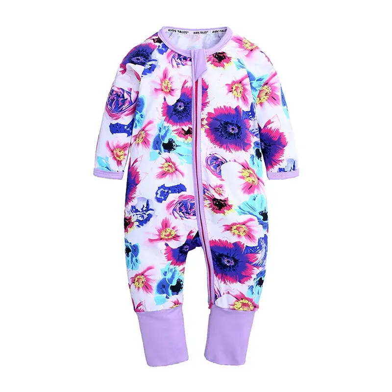 Baby Fleece Pajamas Blue Dolphin Print One-Piece - Image 18