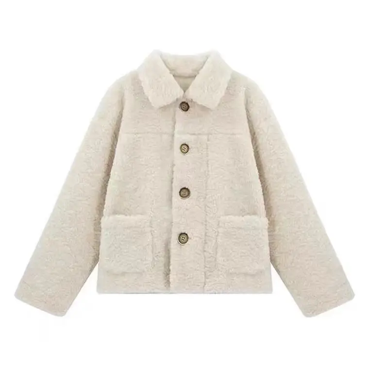 Women's Loose Fleece Coat Girly Style Winter Wear - Image 7