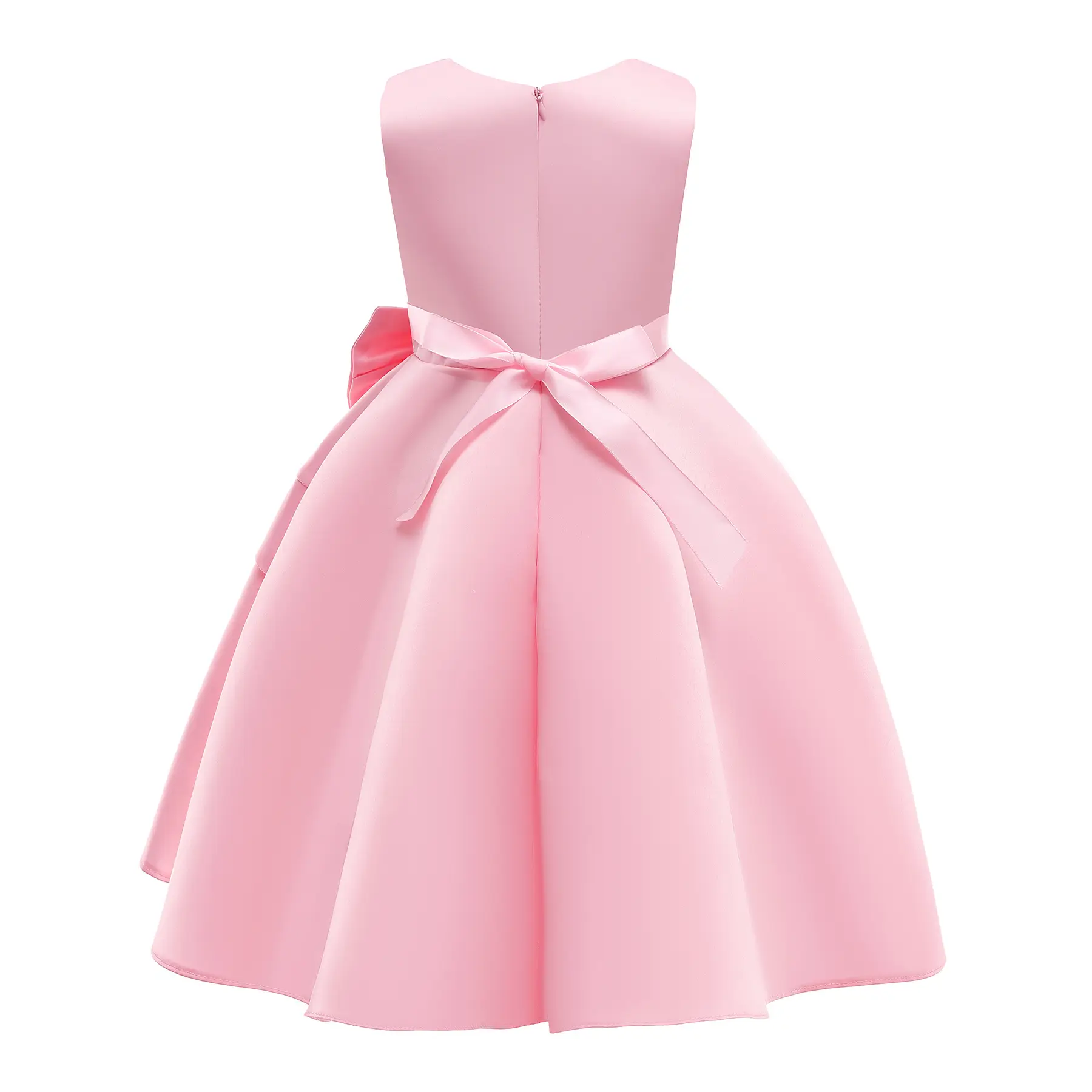 Red Bow Princess Skirt Dress for Girls Mid-Length