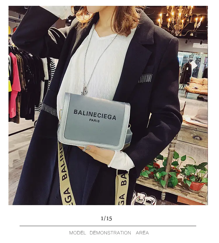 Women's 2020 New Wide Shoulder Strap Bag Balneciega - Image 3