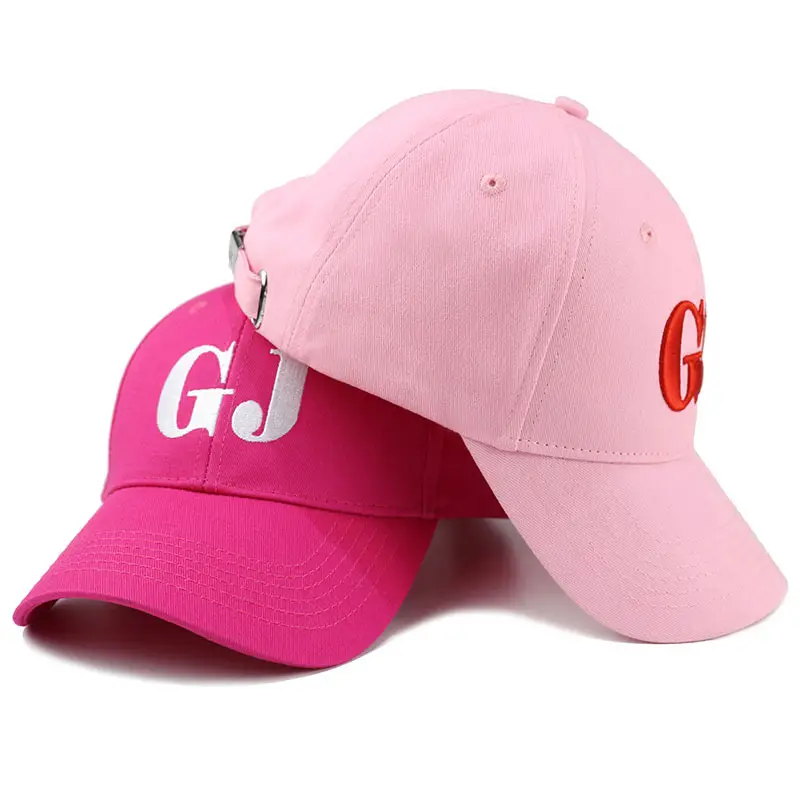 Ladies Pink GJ Embroidered Cap Winter Baseball - Image 8
