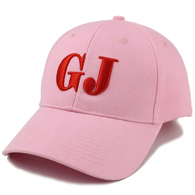 Ladies Pink GJ Embroidered Cap Winter Baseball - Image 2