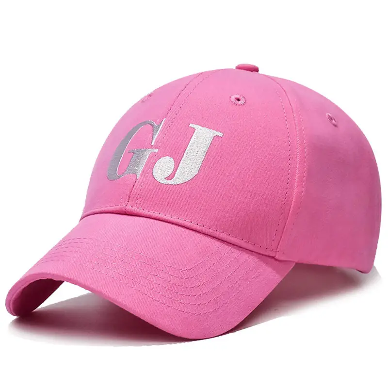 Ladies Pink GJ Embroidered Cap Winter Baseball - Image 3