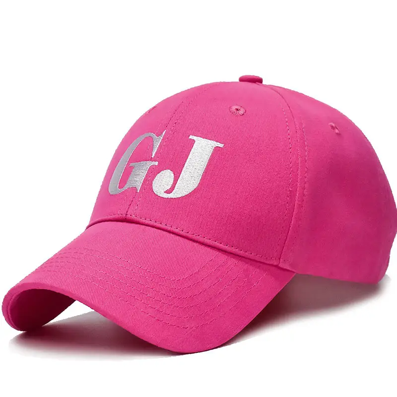 Ladies Pink GJ Embroidered Cap Winter Baseball - Image 4