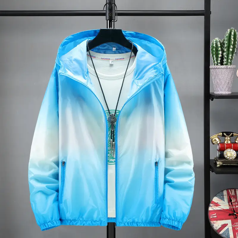 Orange Gradient Hooded Raincoat Set for Kids & Adults - Image 8