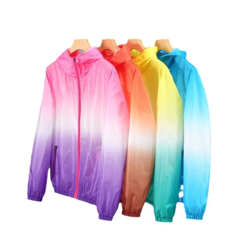 Orange Gradient Hooded Raincoat Set for Kids & Adults - Image 9