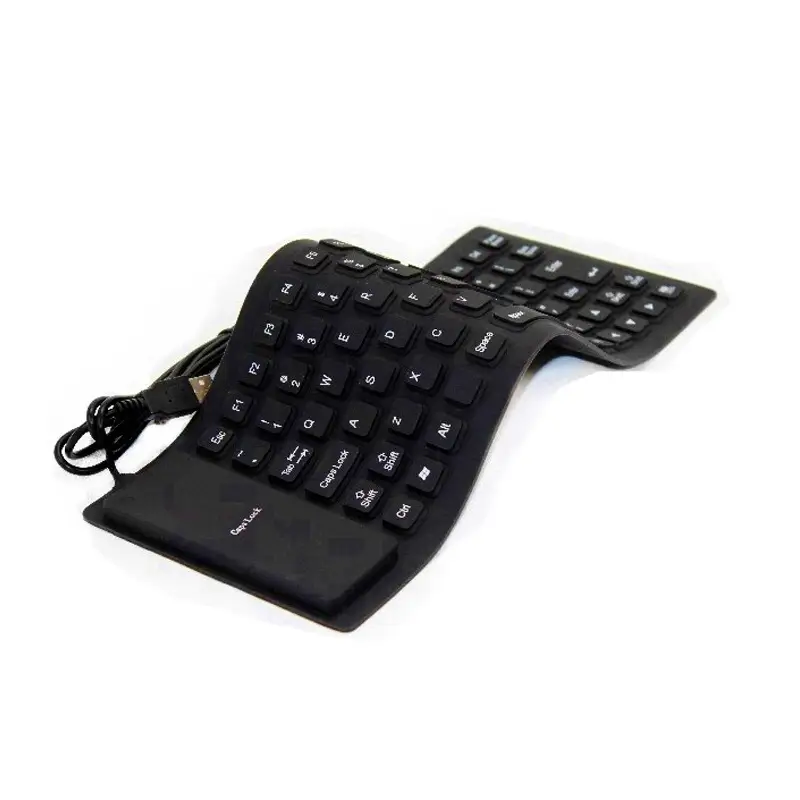 Silent Keyboard 85 Keys Waterproof and Dustproof Soft Keyboard Neutral Two-Color Internet Cafe Cute USB Silicone Keyboard 85 Keys