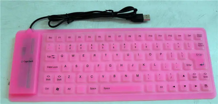 Silent Keyboard 85 Keys Waterproof and Dustproof Soft Keyboard Neutral Two-Color Internet Cafe Cute USB Silicone Keyboard 85 Keys