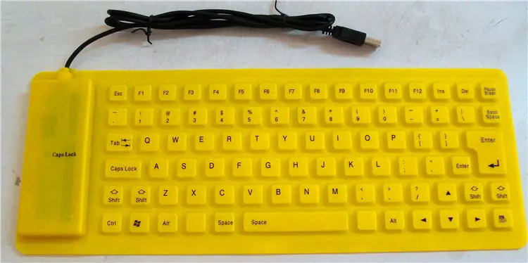 Silent Keyboard 85 Keys Waterproof and Dustproof Soft Keyboard Neutral Two-Color Internet Cafe Cute USB Silicone Keyboard 85 Keys