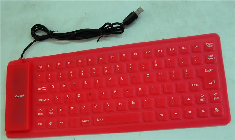 Silent Keyboard 85 Keys Waterproof and Dustproof Soft Keyboard Neutral Two-Color Internet Cafe Cute USB Silicone Keyboard 85 Keys