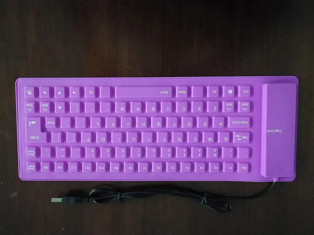 Silent Keyboard 85 Keys Waterproof and Dustproof Soft Keyboard Neutral Two-Color Internet Cafe Cute USB Silicone Keyboard 85 Keys