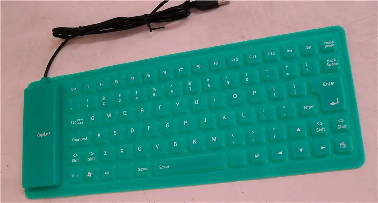 Silent Keyboard 85 Keys Waterproof and Dustproof Soft Keyboard Neutral Two-Color Internet Cafe Cute USB Silicone Keyboard 85 Keys