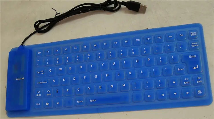 Silent Keyboard 85 Keys Waterproof and Dustproof Soft Keyboard Neutral Two-Color Internet Cafe Cute USB Silicone Keyboard 85 Keys