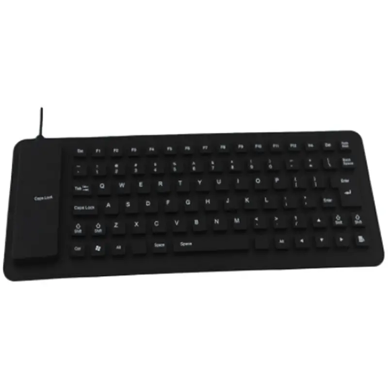 Silent Keyboard 85 Keys Waterproof and Dustproof Soft Keyboard Neutral Two-Color Internet Cafe Cute USB Silicone Keyboard 85 Keys
