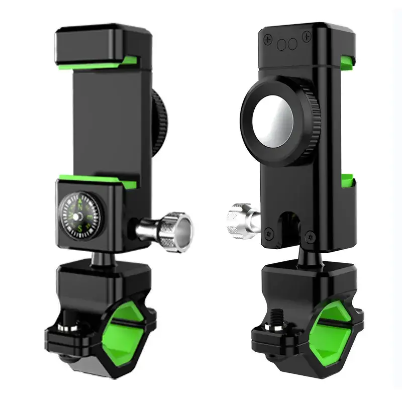 Black Selfie Stick with Compass & Adjustable Arm - Image 11