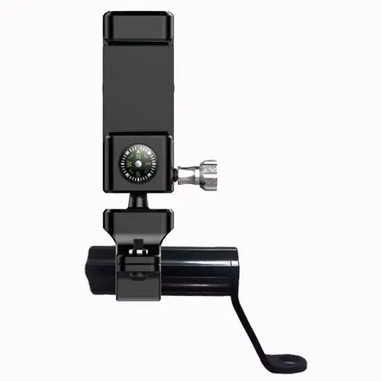 Black Selfie Stick with Compass & Adjustable Arm - Image 5