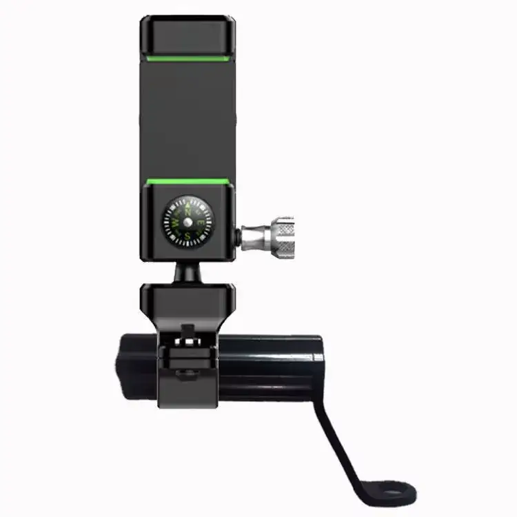 Black Selfie Stick with Compass & Adjustable Arm - Image 6
