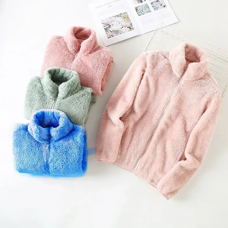 Women Velvet Cardigan Zipper Sweater 7 Colors