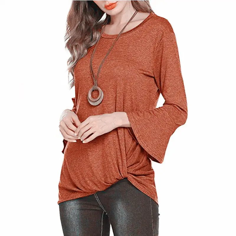 2025 Green Crewneck Twist T-Shirt for Women - Image 9