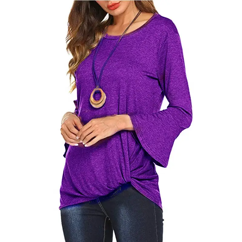 2025 Green Crewneck Twist T-Shirt for Women - Image 3